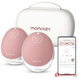 Momcozy Mobile Flow M9 freihändige elektrische Milchpumpe mit App-Steuerung, 3. Generation Motor 300 mmHg, 15 Saugstufen, Bluetooth, DoubleFit-Flansch 24 mm, Tritan-Behälter 150 ml, 1800 mAh Akku