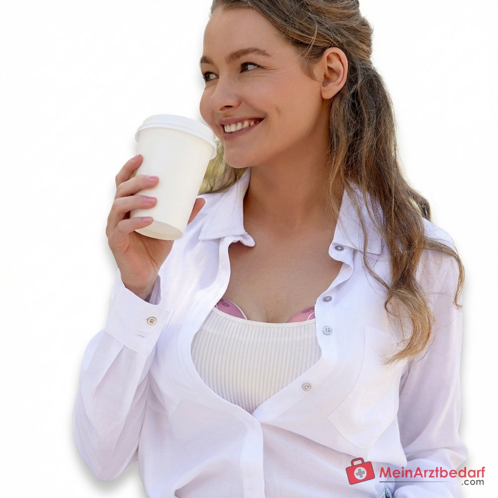 Momcozy Mobile Flow M9 freihändige elektrische Milchpumpe mit App-Steuerung, 3. Generation Motor 300 mmHg, 15 Saugstufen, Bluetooth, DoubleFit-Flansch 24 mm, Tritan-Behälter 150 ml, 1800 mAh Akku