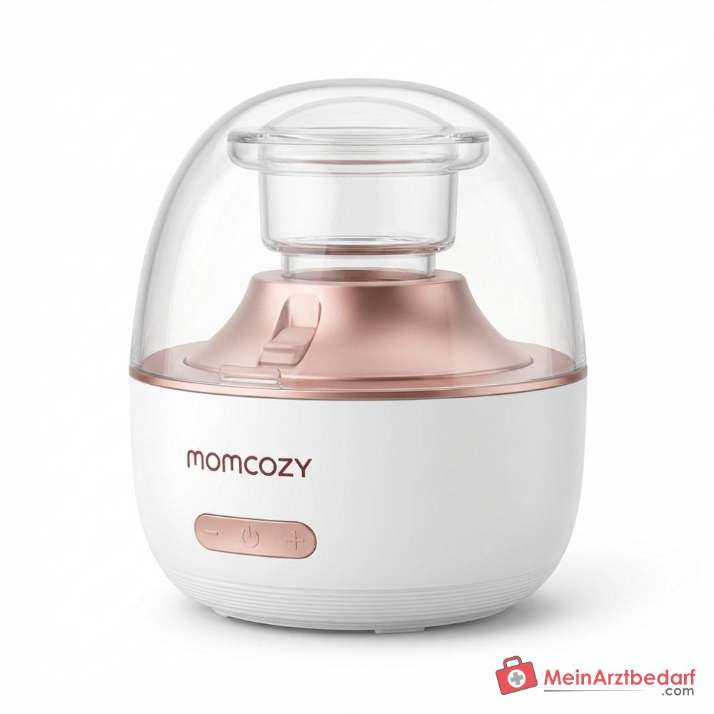 Momcozy Mobile Flow M9 freihändige elektrische Milchpumpe mit App-Steuerung, 3. Generation Motor 300 mmHg, 15 Saugstufen, Bluetooth, DoubleFit-Flansch 24 mm, Tritan-Behälter 150 ml, 1800 mAh Akku