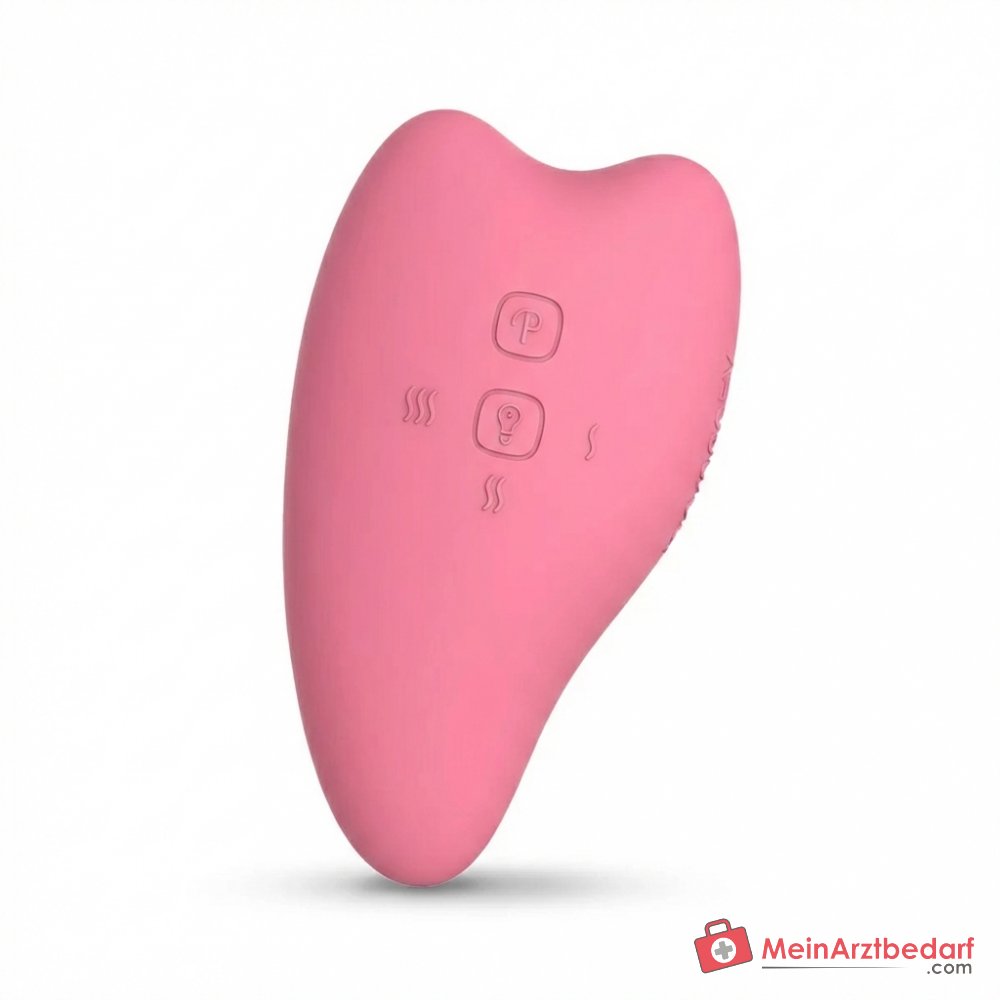 Momcozy Laktations-Massagegerät 2-in-1 mit Wärme und Vibration, 6 Intensitätsstufen, IPX7 wasserdicht, magnetisch USB-aufladbar, Rosa