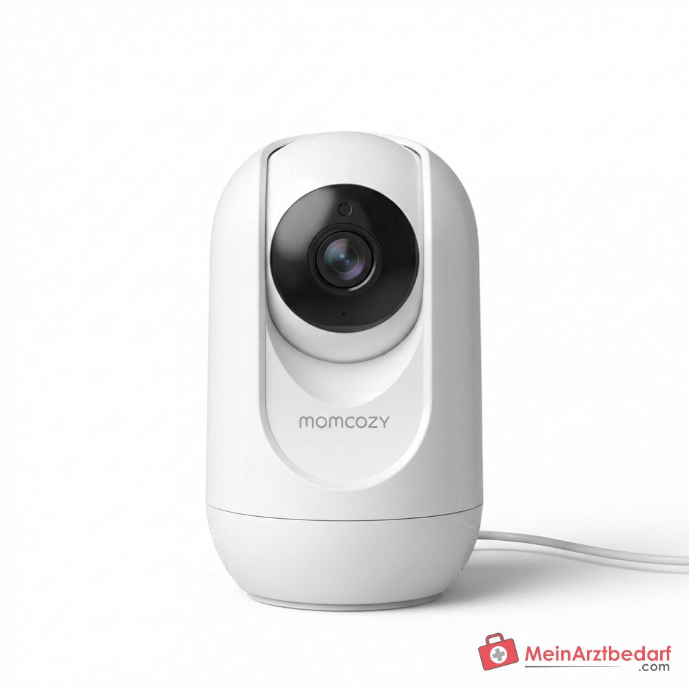 Momcozy BM01 Video-babyphone 1080P Full HD, pantalla de 5 pulgadas, batería de 5000 mAh, giro de 360 grados, visión nocturna por infrarrojos, función VOX, audio bidireccional, sensor de temperatura, alcance de 960 pies, conexión FHSS sin WiFi.