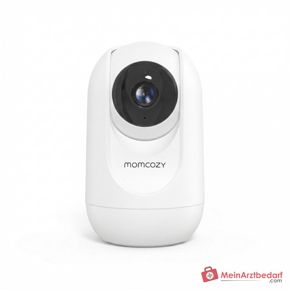 Momcozy Zusatzkamera für BM01 Babyphone 1080P Full HD, 360 Grad Pan-Tilt-Zoom, Infrarot-Nachtsicht, 2-Wege-Audio, Temperatursensor, Schlaflieder