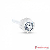 Blomdahl Erstohrstecker Bezel Kunststoff transparent, 4 mm, 10 Stk..