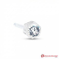 Blomdahl Erstohrstecker Bezel Kunststoff transparent, 4 mm, 10 Stk..