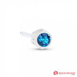 Blomdahl Erstohrstecker Bezel Kunststoff blau, 4 mm, 10 Stk..