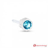 Blomdahl Erstohrstecker Bezel Kunststoff Aquamarine, 4 mm, 10 Stk..