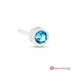 Blomdahl Erstohrstecker Bezel Kunststoff Aquamarine, 4 mm, 10 Stk..