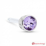 Blomdahl Erstohrstecker Bezel Kunststoff violett, 4 mm, 10 Stk..