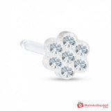 Blomdahl Erstohrstecker Daisy Kunststoff durchsichtig, 5 mm, 10 Stk..