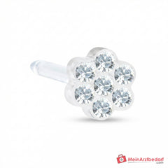 Blomdahl Erstohrstecker Daisy Kunststoff durchsichtig, 5 mm, 10 Stk..