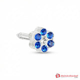 Blomdahl Erstohrstecker Daisy Kunststoff blau, 5 mm, 10 Stk..