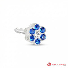 Blomdahl Erstohrstecker Daisy Kunststoff blau, 5 mm, 10 Stk..