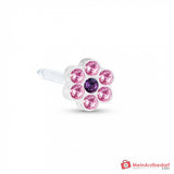 Blomdahl Erstohrstecker Daisy Kunststoff rosa-violett, 5 mm, 10 Stk..