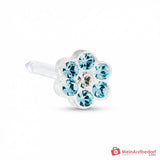 Blomdahl Erstohrstecker Daisy Kunststoff Aquamarine, 5 mm, 10 Stk..