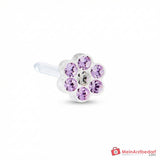 Blomdahl Erstohrstecker Daisy Kunststoff violett, 5 mm, 10 Stk..