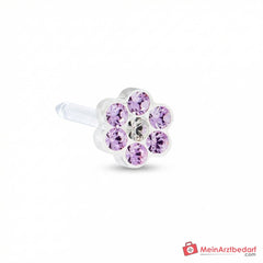 Blomdahl Erstohrstecker Daisy Kunststoff violett, 5 mm, 10 Stk..