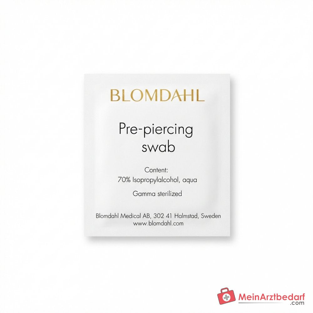 Blomdahl Pre-Piercing-Tupfer, steril, einzeln verpackt, 100 Stk..