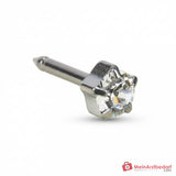 Blomdahl Erstohrstecker Tiffany Titan natur mit Zirkonia, 4 mm, 10 Stk..
