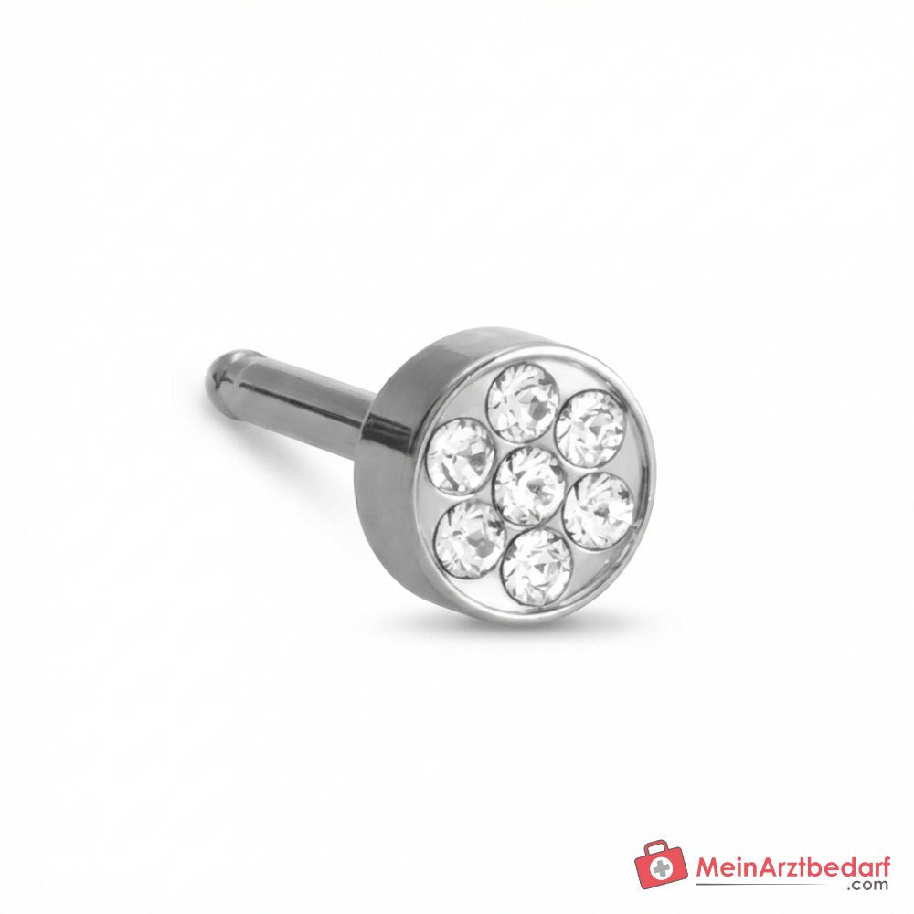 Blomdahl Erstohrstecker Brilliance Plenary Titan, 7 Kristalle, 5 mm, 10 Stk..