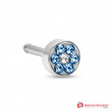 Blomdahl Erstohrstecker Brilliance Plenary Titan, Aquamarine, 5 mm, 10 Stk..