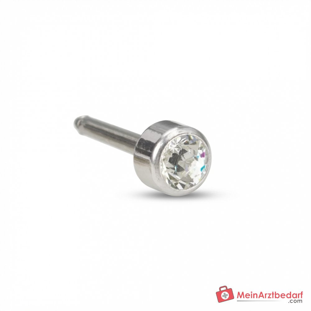 Blomdahl Erstohrstecker Bezel silber, 4 mm, 10 Stk..