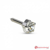 Blomdahl Erstohrstecker Tiffany silber mit Zirkonia, 4 mm, 10 Stk..