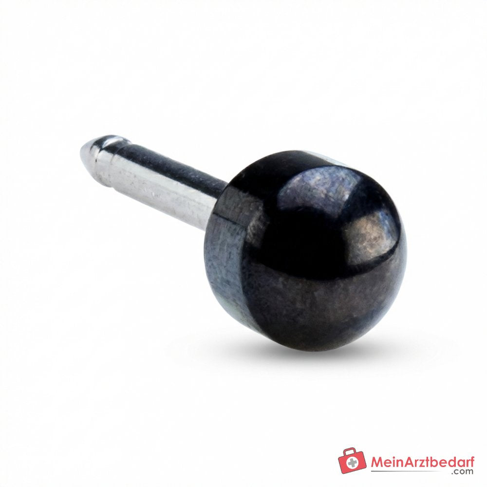 Blomdahl Erstohrstecker Plain schwarz, 4 mm, 10 Stk..