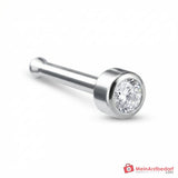 Blomdahl Nasenpiercing Bezel Titan mit Kristall, 10 Stk..