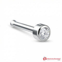 Blomdahl Nasenpiercing Bezel Titan mit Kristall, 10 Stk..