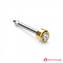 Blomdahl Nasenpiercing Bezel gold mit Kristall, 10 Stk..
