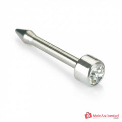 Blomdahl Nasenpiercing Bezel silber mit Kristall, 10 Stk..