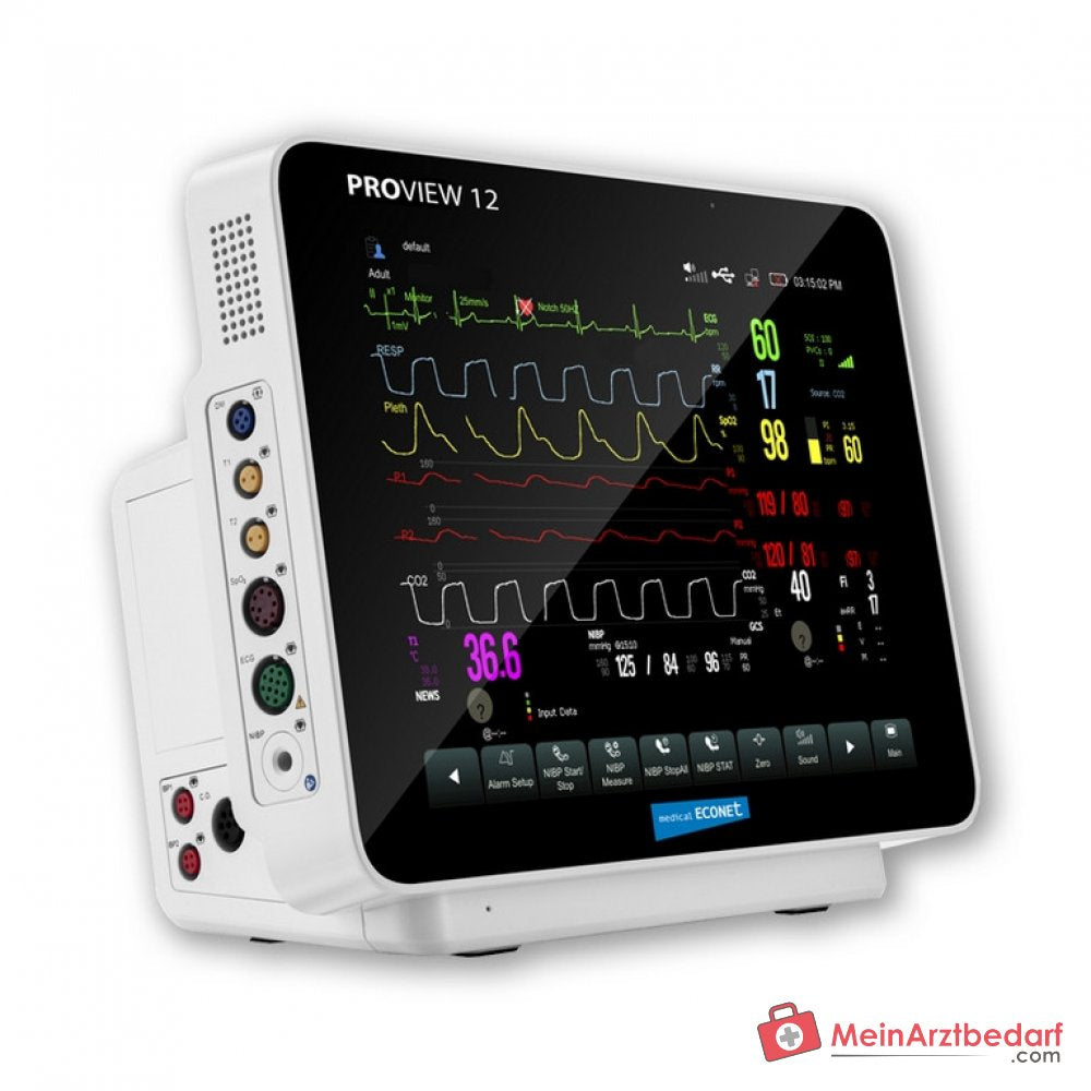 medical ECONET PROview monitor de pacientes 12 con EKG de 12 canales