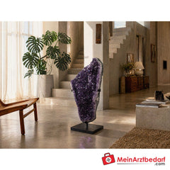 Amethyst-Freiform 103 cm A-Qualität Brasilien mit Stahlsockel Unikat.