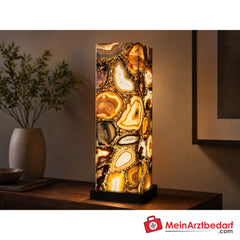 Edelstein-Lampe Achat 85 cm LED-beleuchtet Unikat.