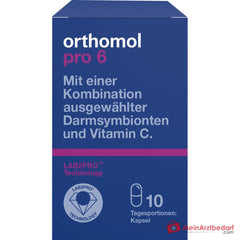 Orthomol Pro 6 Kapseln mit Darmsymbionten und Vitamin C, 10 St..