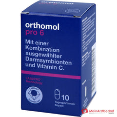 Orthomol Pro 6 Kapseln mit Darmsymbionten und Vitamin C, 10 St..