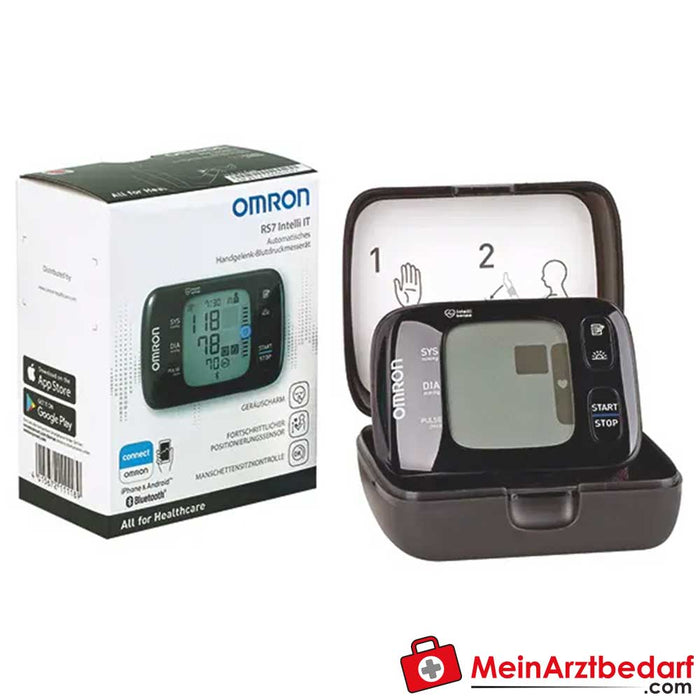 Omron RS7 intelli IT vollautomatisches Handgelenk-Blutdruckmessgerät