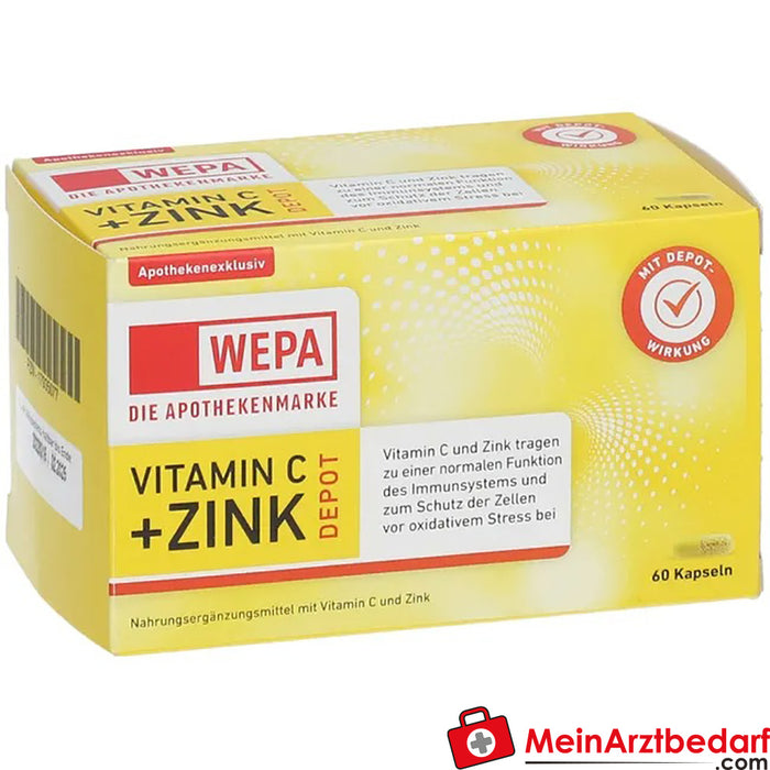 WEPA Vitamina C+Zinco Cápsulas, 60 Cápsulas