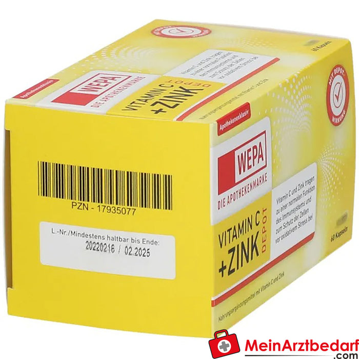 WEPA Vitamin C+Zink Kapseln, 60 St.