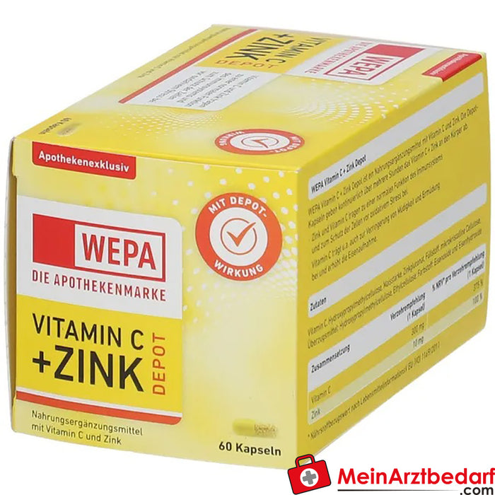 WEPA Vitamin C+Zinc Capsules, 60 Capsules