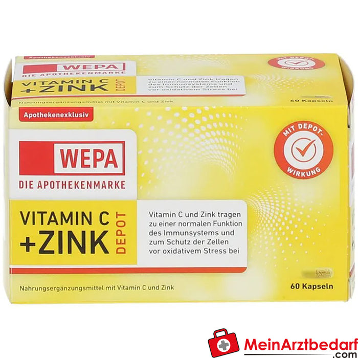 WEPA Vitamina C+Zinco Cápsulas, 60 Cápsulas