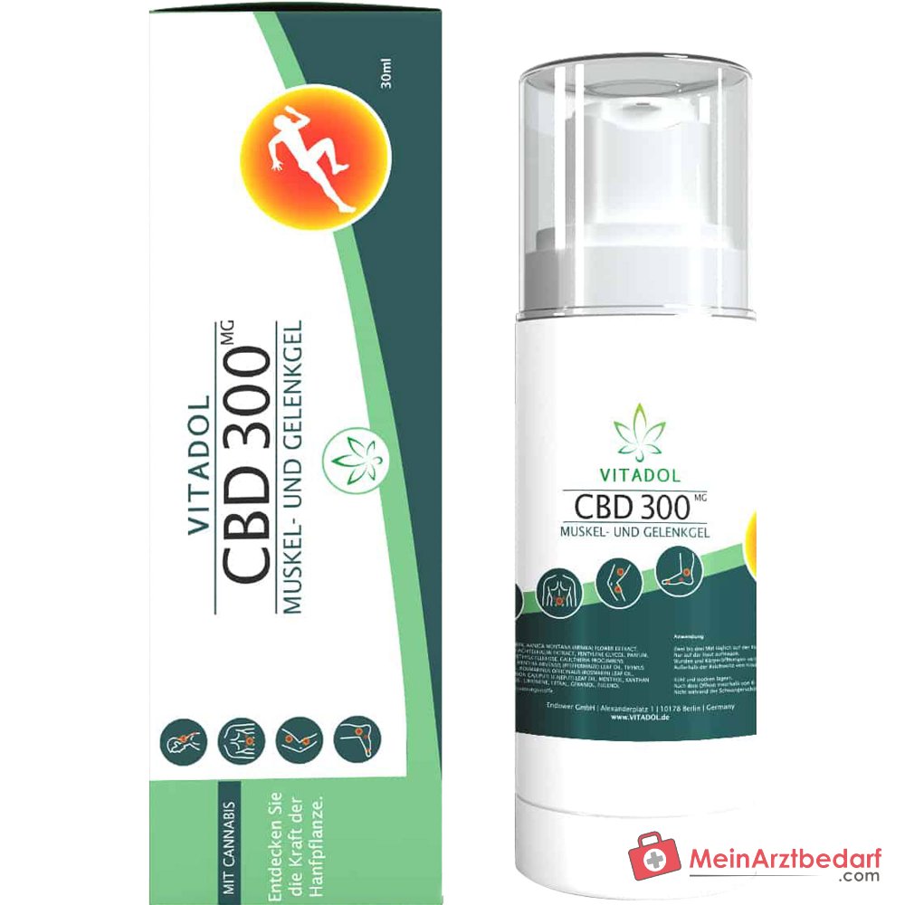 Vitadol CBD 300 Cannabidiol / Árnica / Cola de caballo Gel para músculos y articulaciones, 30 ml