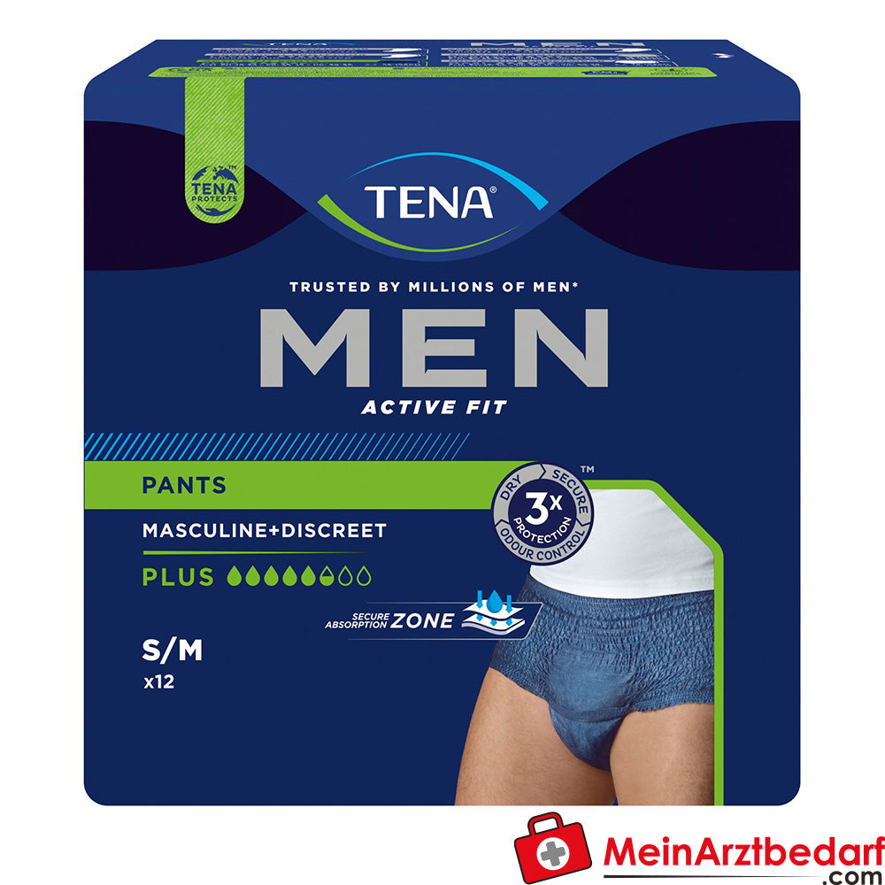 TENA Men Active Fit Pants Plus blau S/M.