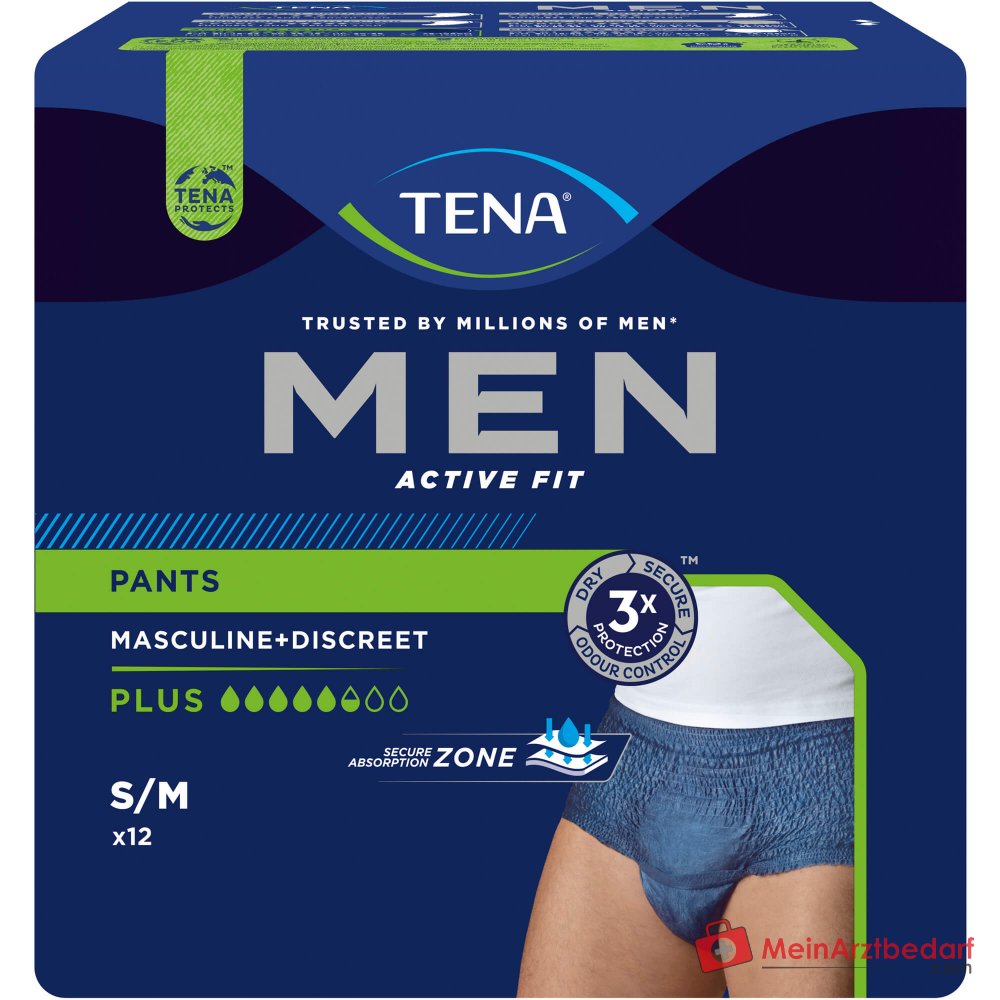 TENA Uomo Active Fit Pants Plus pantaloni monouso S/M blu