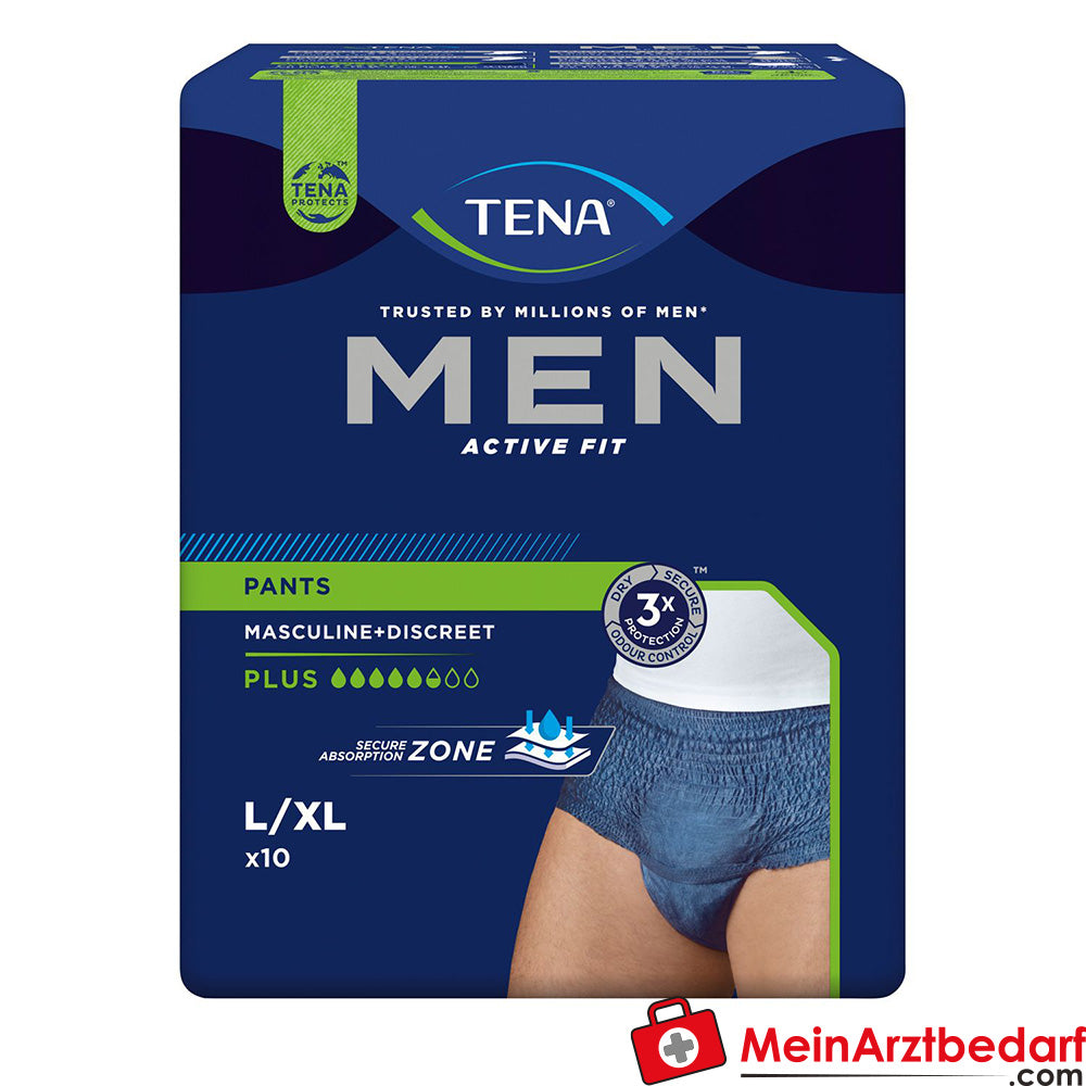 TENA Men Active Fit Pants Plus blau L/XL.