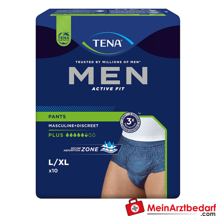 TENA Uomo Pantaloni Active Fit Plus blu L/XL