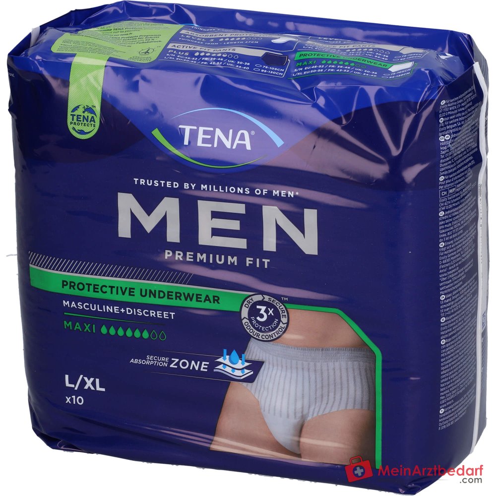TENA Men Premium Fit Pants Maxi majtki jednorazowe L/XL 40 sztuk (4x10)