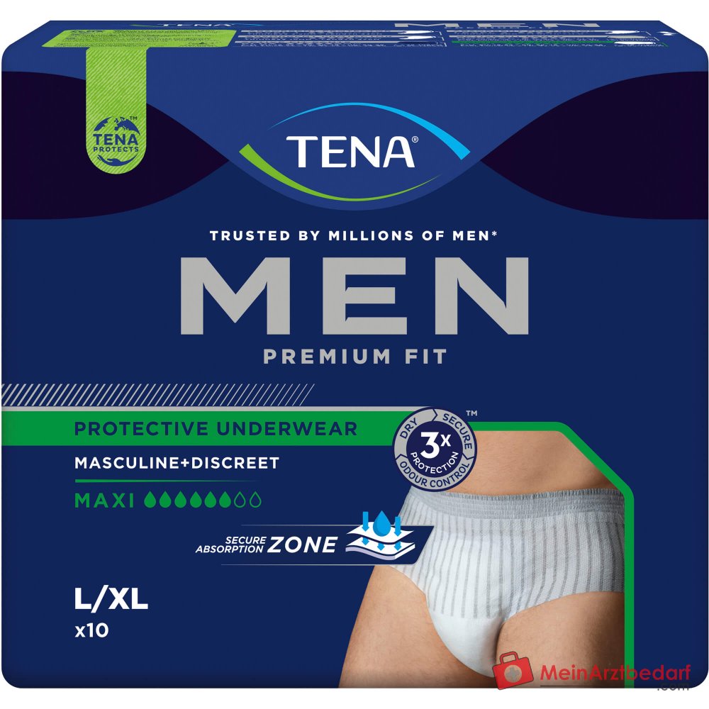 TENA Men Premium Fit Pants Maxi Einweghosen L/XL 40 Stück (4x10)