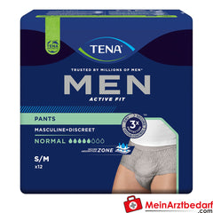 TENA Men Active Fit Pants Normal grau S/M.