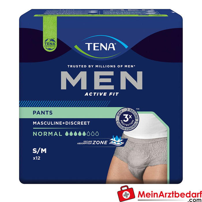 TENA Men Active Fit Pants Normal grau S/M